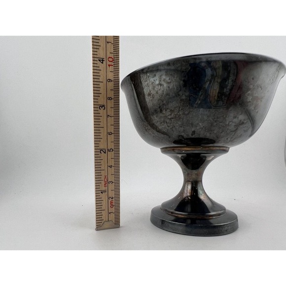 Vintage Wm. A. Rogers Tableware Antique Silver Plate Footed 3.5" Ice Cream‎ Dish - Picture 6 of 9